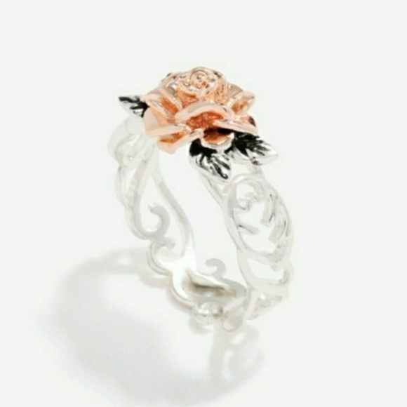 🎀 925- 14k Rose Gold Rose Ring - Picture 8 of 8